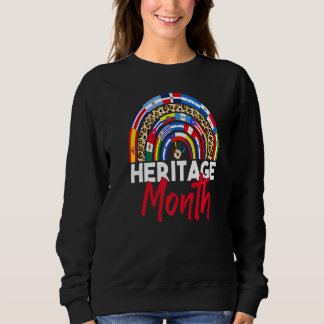 Leopard Rainbow Hispanic Heritage Month Latino Pr Sweatshirt