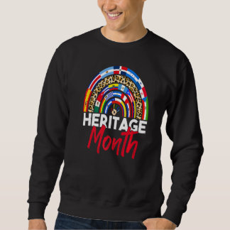 Leopard Rainbow Hispanic Heritage Month Latino Pr Sweatshirt