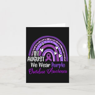 Leopard Rainbow In August We Wear Purple Overdose Card