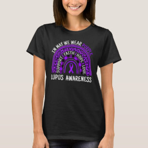 Leopard Rainbow In May We Wear Purple Lupus Awaren T-Shirt