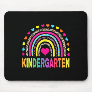 Leopard Rainbow Kindergarten Teacher First Day Of Mouse Mat