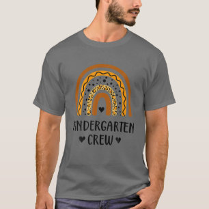 Leopard Rainbow Kindergarten Teacher First Day Of T-Shirt