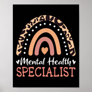 Leopard Rainbow Mental Health Specialist  Poster
