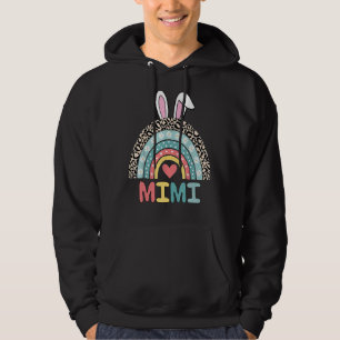Leopard Rainbow Mimi Grandma Bunny Heart Happy Eas Hoodie