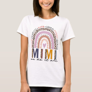 Leopard Rainbow Mimi Life, Blessed Mimi T-Shirt