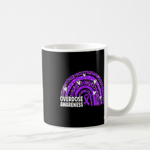 Leopard Rainbow Overdose Awareness Month Purple Ri Coffee Mug