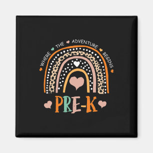 Leopard Rainbow Pre K Where The Adventure Begins Magnet