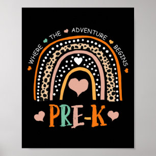 Leopard Rainbow Pre K Where The Adventure Begins Poster