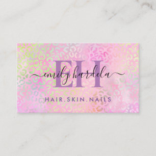 Leopard Rainbow Professional Salon Business Card