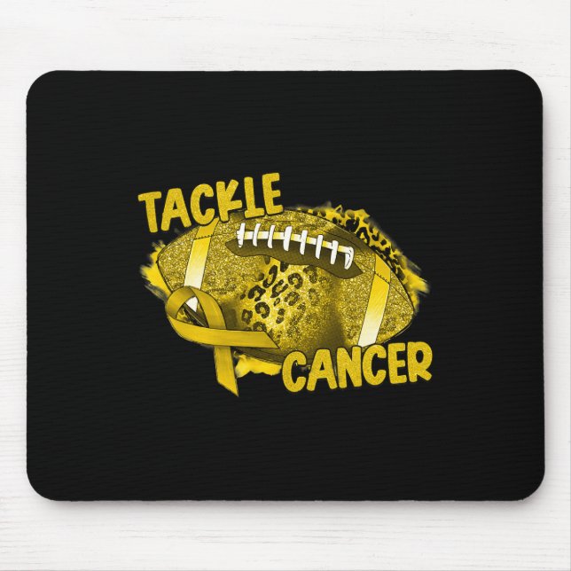 Leopard Rainbow Support Squad Childhood Cancer Awa Mouse Mat (Front)