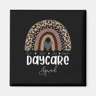 Leopard Rainbow Teacher Student, School Nanny Dayc Magnet