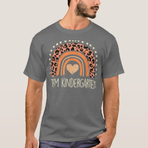 Leopard Rainbow Team Kindergarten Last Day Of Scho T-Shirt