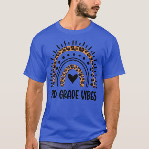 Leopard Rainbow Third 3rd Grade Vibes Back To Scho T-Shirt