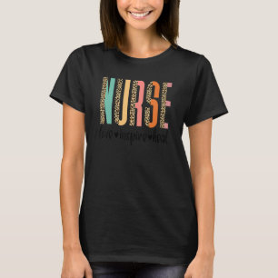 Leopard Registered Nurse Love Inspire Heal Nursing T-Shirt