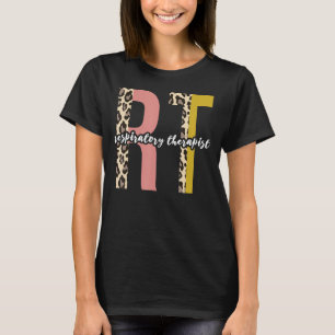 Leopard Respiratory Therapy Rt Therapist Funny Rt  T-Shirt
