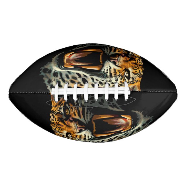 Leopard roaring attack head american football (Front)
