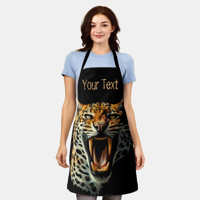 Leopard roaring attack head apron (Worn)
