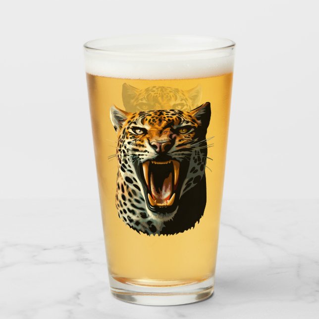 Leopard roaring attack head glass (Front Filled)