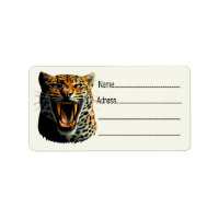 Leopard roaring attack head