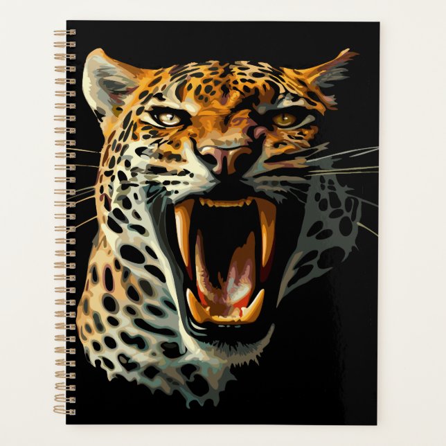 Leopard roaring attack head planner (Front)