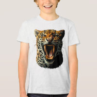 Leopard roaring attack head
