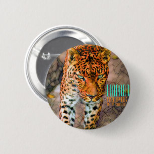 Leopard [Round Tin Badge] 6 Cm Round Badge
