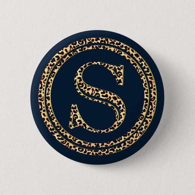 Leopard S 6 Cm Round Badge (Front)
