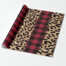 Leopard Safari Buffalo Plaid Christmas