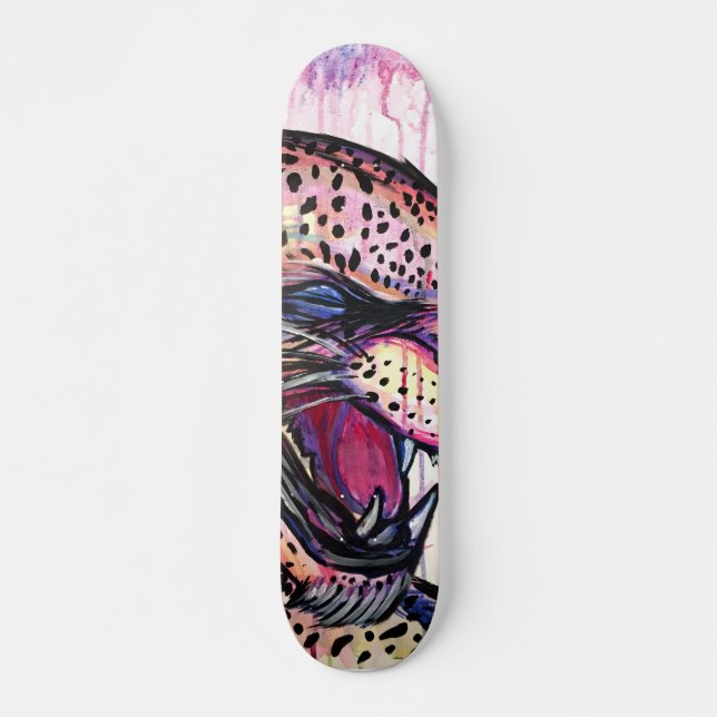 Leopard Scream Skateboard (Front)