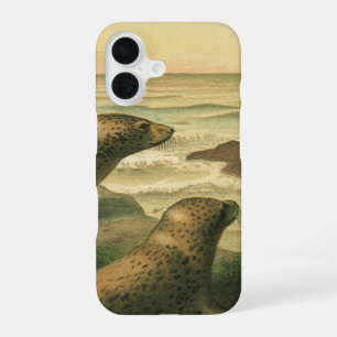 Leopard Seals, Vintage Aquatic Animals Marine Life iPhone 16 Case