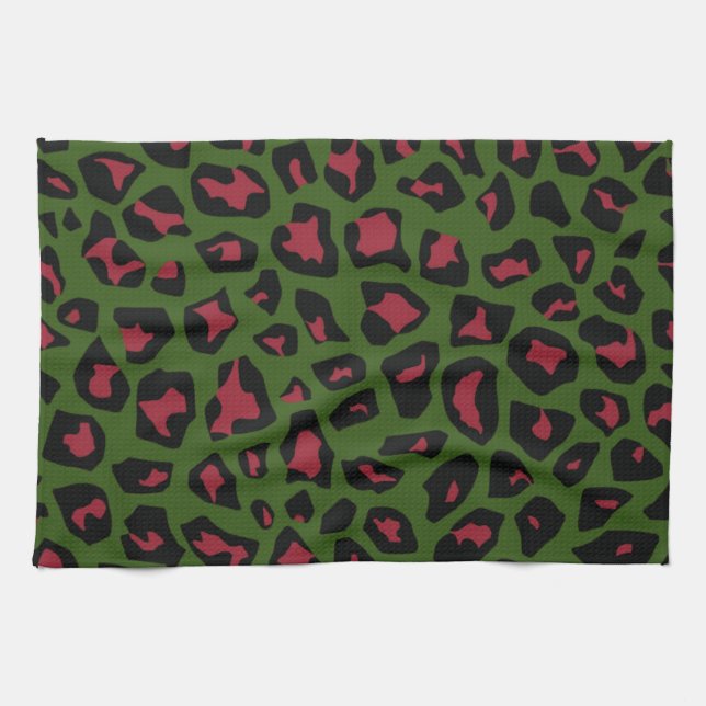 Leopard Seamless Pattern  Tea Towel (Horizontal)