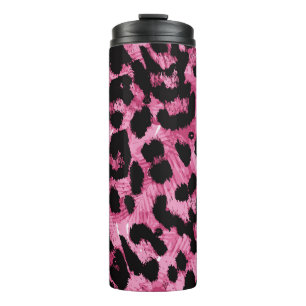 Leopard seamless pattern thermal tumbler