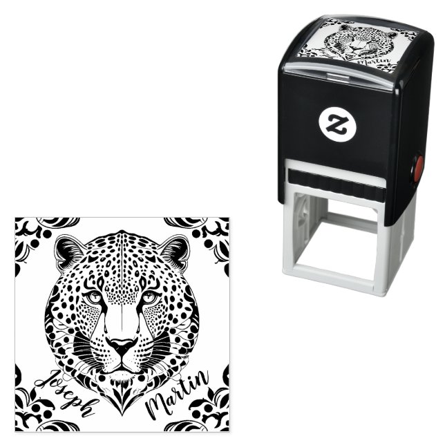 leopard self-inking stamp (In Situ)