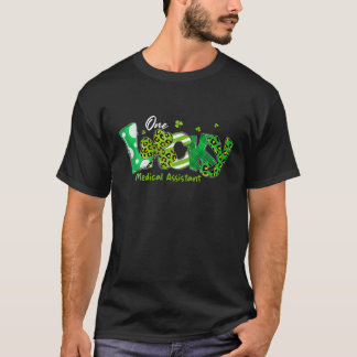 Leopard Shamrock One Lucky Medical Assistant St Pa T-Shirt