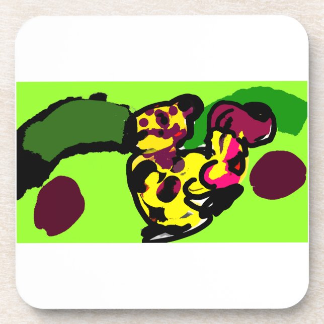 Leopard shine  coaster (Front)