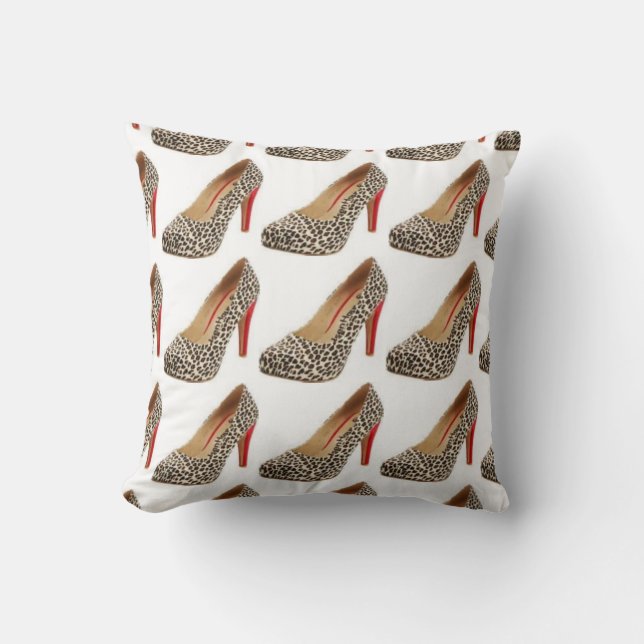 Leopard Shoe Diva Fashion Pillow (Front)