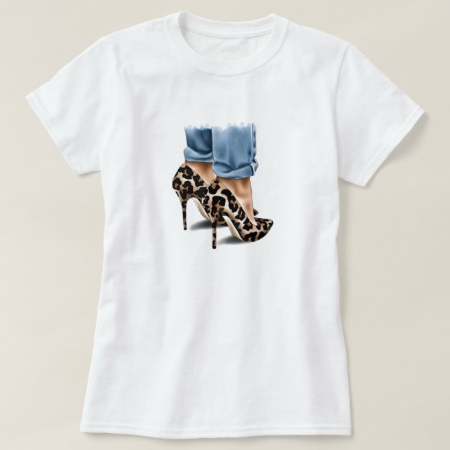 Leopard Shoes T-Shirt (Design Front)