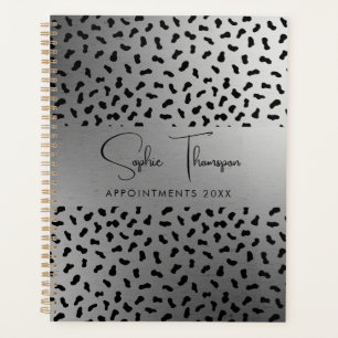 Leopard silver new year planner