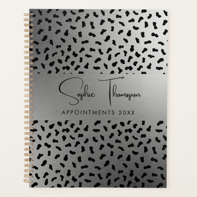 Leopard silver new year planner (Front)