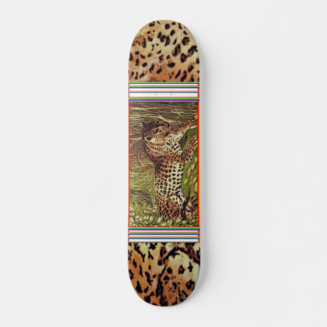 leopard sk.1 skateboard (Front)