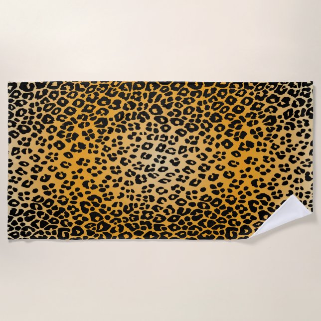 Leopard Skin-2 Beach Towel (Front)