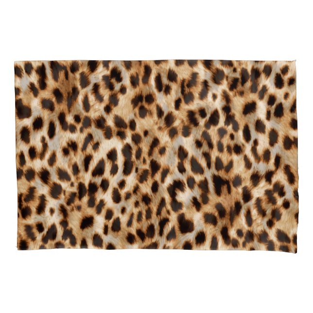 Leopard Skin, Authentic Wildlife Pattern. Pillowcase (Front)