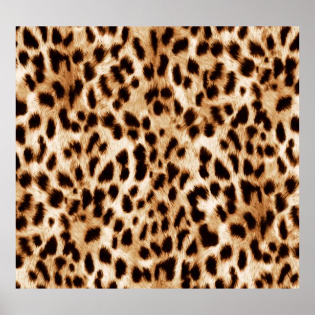 Leopard Skin, Authentic Wildlife Pattern. Poster (Front)