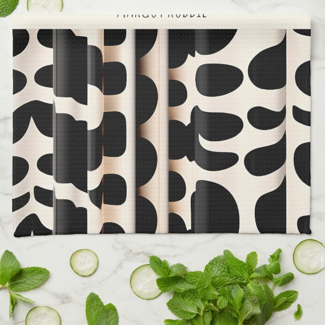 Leopard skin Beige Modern Pattern Tea Towel (Folded)