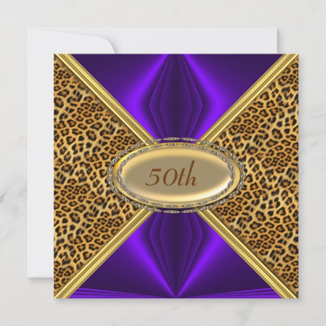 Leopard skin Birthday party Invitation (Front)