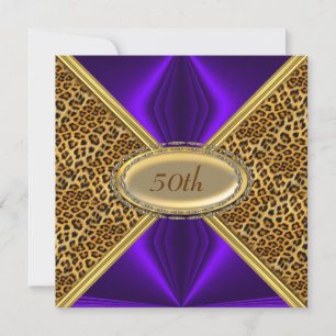 Leopard skin Birthday party Invitation