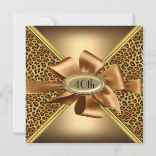 Leopard skin Birthday party Invitation 5