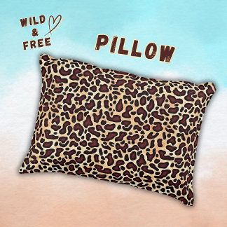 Leopard Skin Brown Cream Pattern - Decorative Cushion