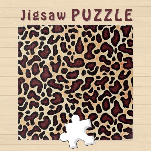 Leopard Skin Brown Cream Pattern -  Jigsaw Puzzle (Creator Uploaded)