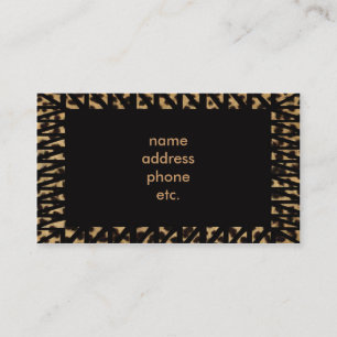 leopard skin business card